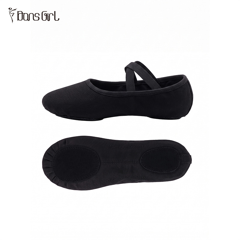 Canvas Split Sole Ballet Dance Shoes( No Tie)