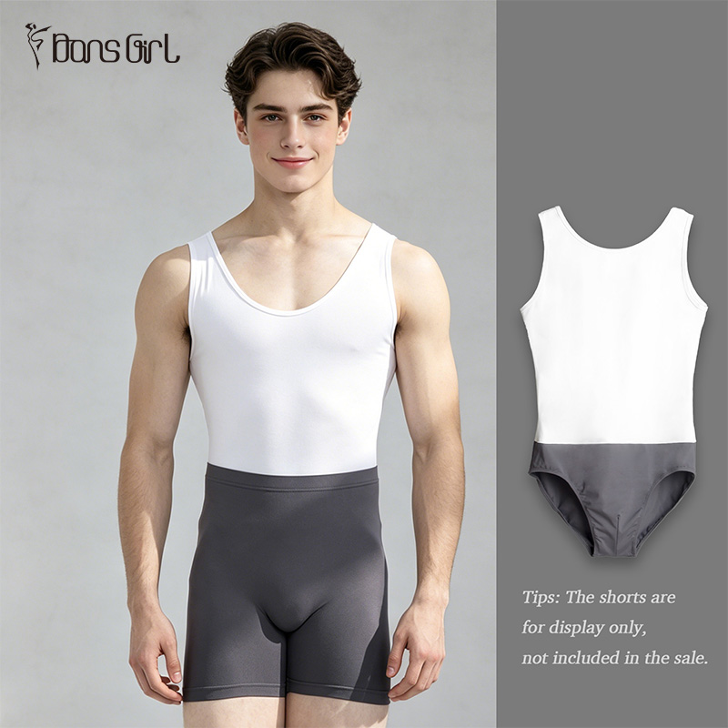 Men's Two-tone Tank Leotard