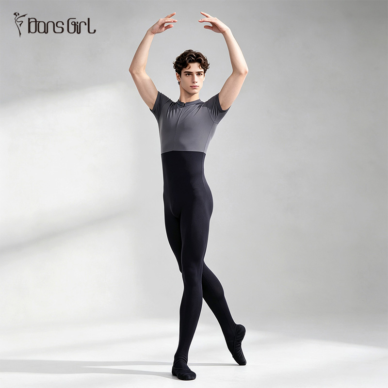 Men's Two-tone Footed Jumpsuit