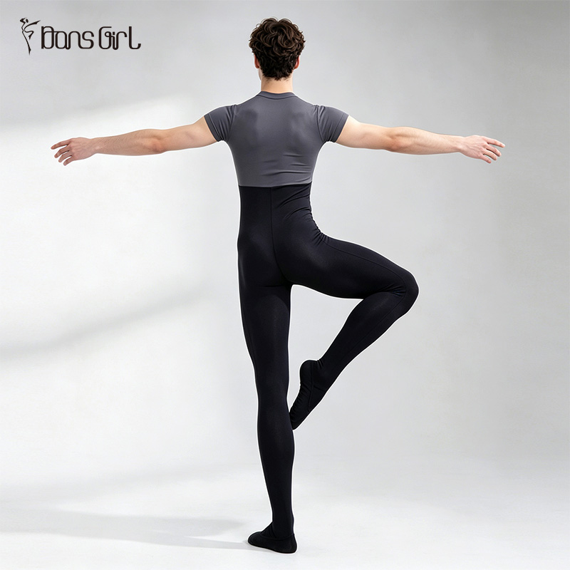 Men's Two-tone Footed Jumpsuit