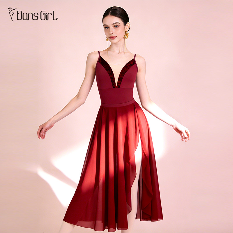 Long Lyrical Mesh Skirt For Modern Dance