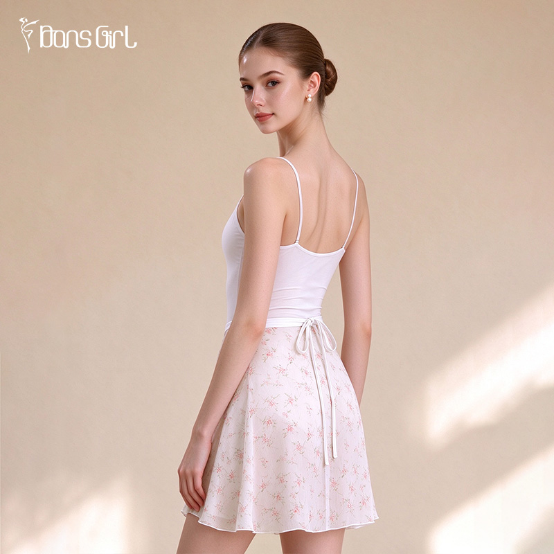 Ditsy floral wrap chiffon ballet skirt